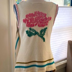 Nick & Mo Embroidered Rose Vest